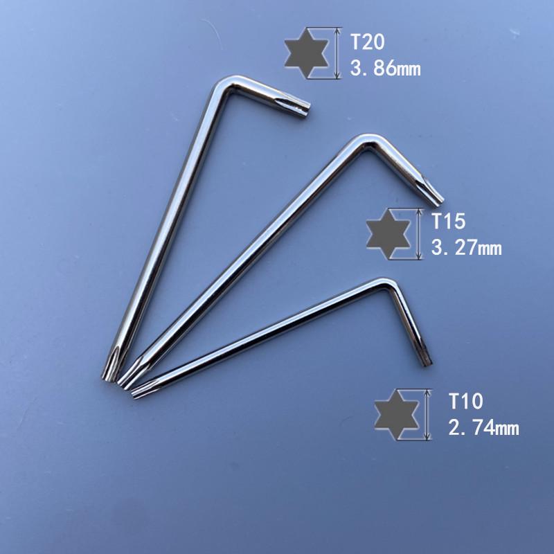 Hex & Phillips L-Shaped Wrench Set: T6, T8, T10 Plum Blossom Screwdrivers