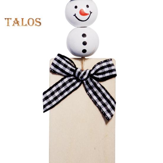 8 buc Etichete Agățate pentru Ciorap de Crăciun Etichete din Lemn pentru Nume Om de Zăpadă Mărgele DIY Ornament Semn pentru Pom Ciorapi Decor Acasă