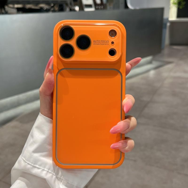 Luxury Shockproof Large Window AG Case for 17 16 15 14 13 Pro Max Crystal Camera Bumper Armor Protective Back Cool Cover