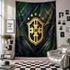 Brazil Football Wall Tapestry Home Decor Wall Hanging Cloth for Bedroom Living Room Background