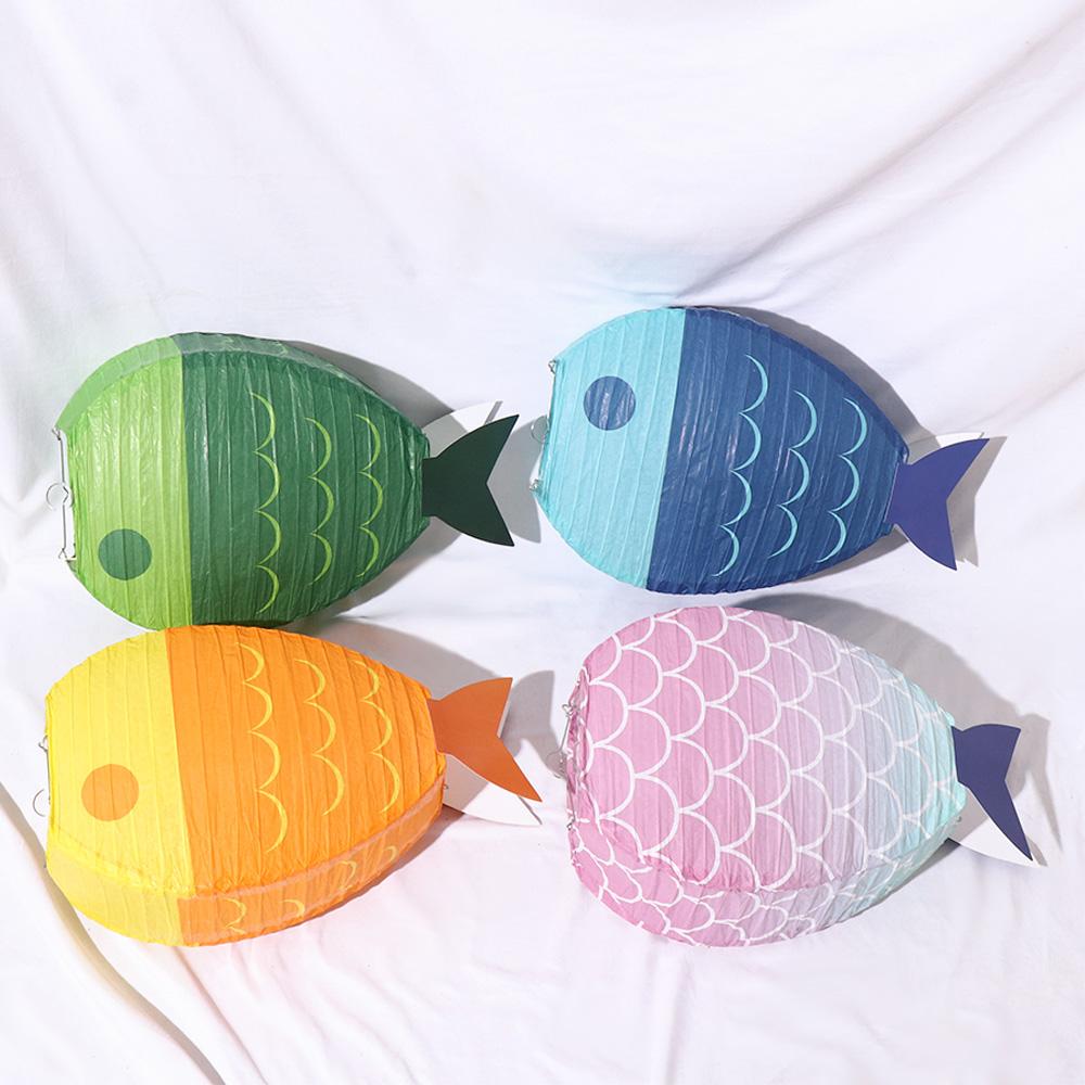 

Молящийся Китайский Милый Рыбка Формы Свеча Свет Бумажные Фонарики Украшение Вечеринка Принадлежности mermaid