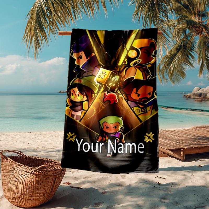 Custom Name Ultra-Soft Beach Towel with Valorant Theme,Ideal for Pool - Camping, Diving - Perfect Travel Essential, Vibrant Beach Towel.