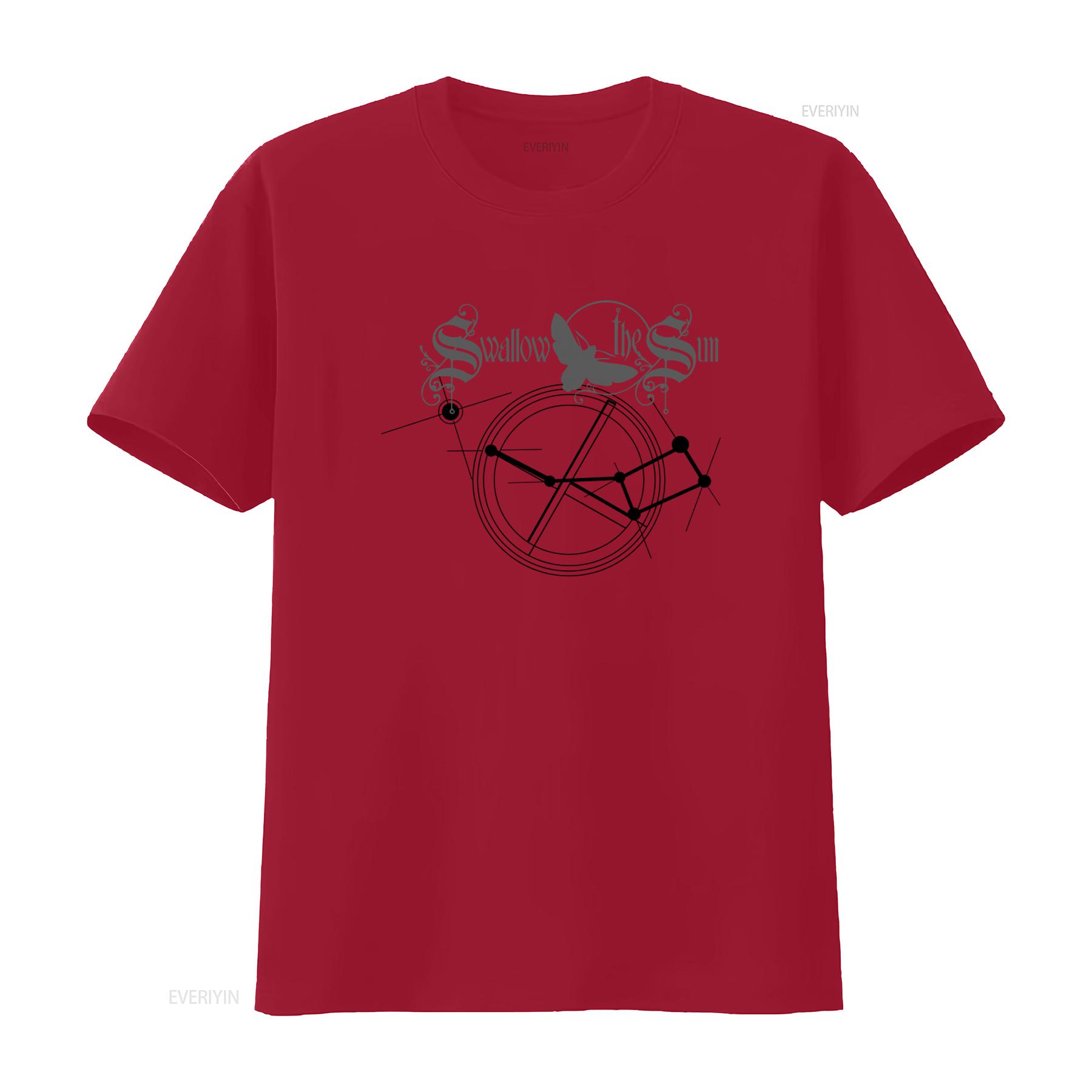 

Swallow The Sun 2017 Tour T Shirt Unique Design with Symbolic Elements vintage Washed Comfortable designer clothes Versatile S