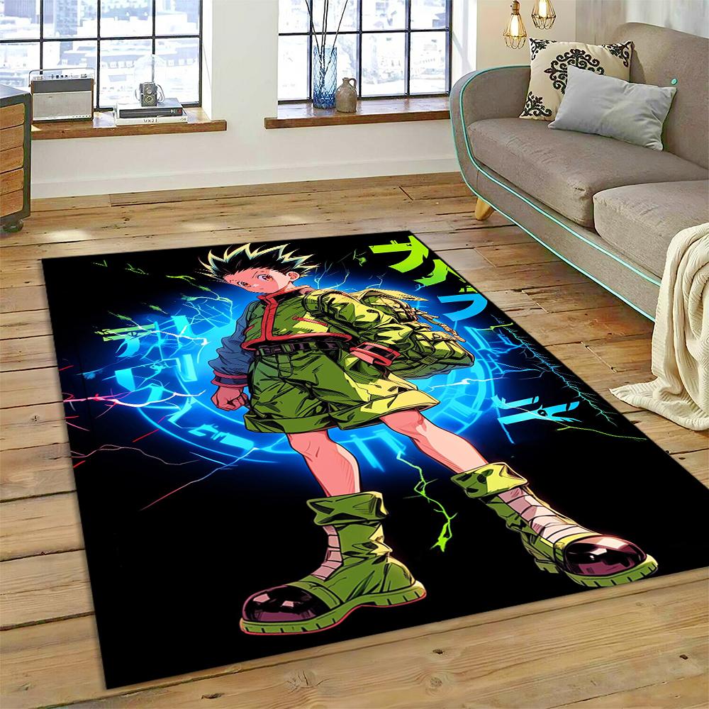 HXH Hunter X Hunter 3D Killua Zoldyck Cartoon Anime Carpet Rug for Living Room Bedroom Home Sofa Decoration,Non-slip Floor Mat