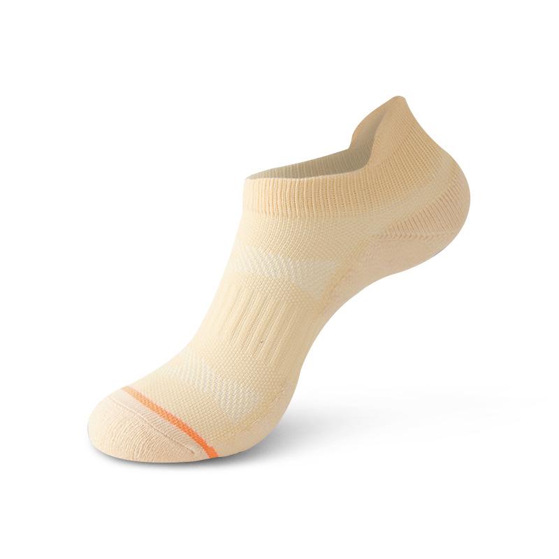 Women's Summer Mesh Breathable Sports Socks - Running, Marathon, Badminton, Boat Socks, Terry Loop Bottom, Short Style