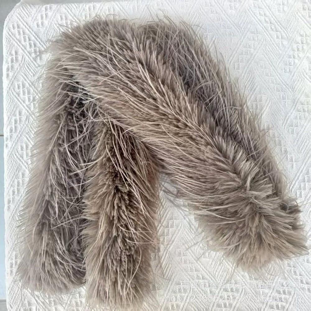 New Faux Fur Women Scarf Long Fluffy Shawl Wrap Solid Color Winter Warm Neck Cover