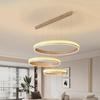 Modern Minimalist Champagne Gold Ring Chandelier for Living Room, Bedroom, Dining Room
