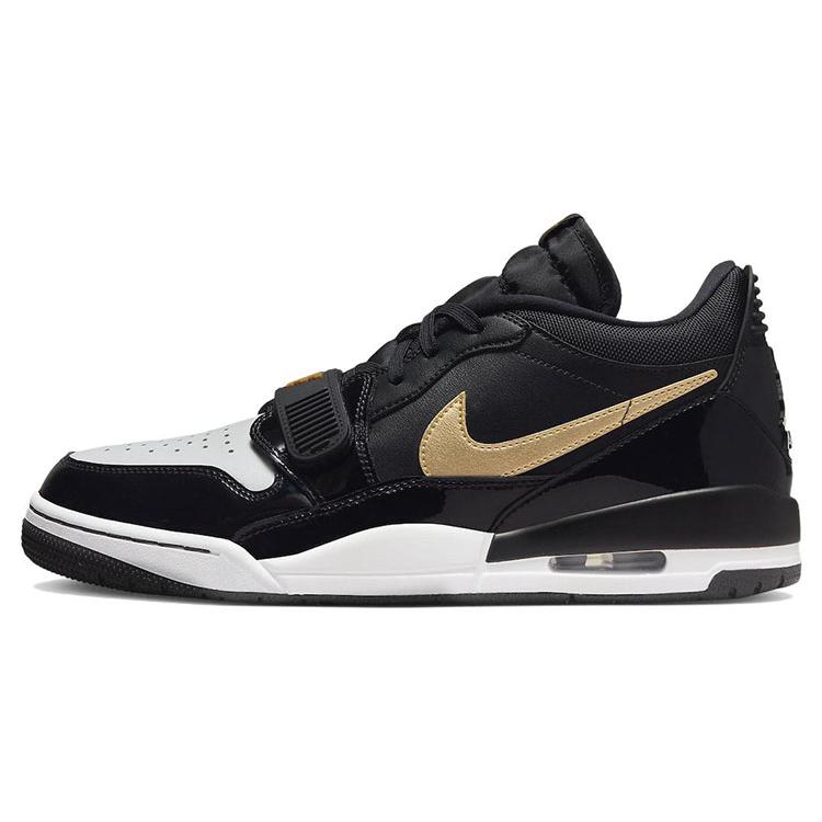 New JORDAN Legacy 312 Low Black Metallic Gold CD7069-071