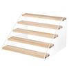 2-6 Layer Solid Wood Acrylic Storage Rack Jewelry Cosmetics Display Ladder-Style Rack Mini Figure Toy Model Doll Showcase Holder
