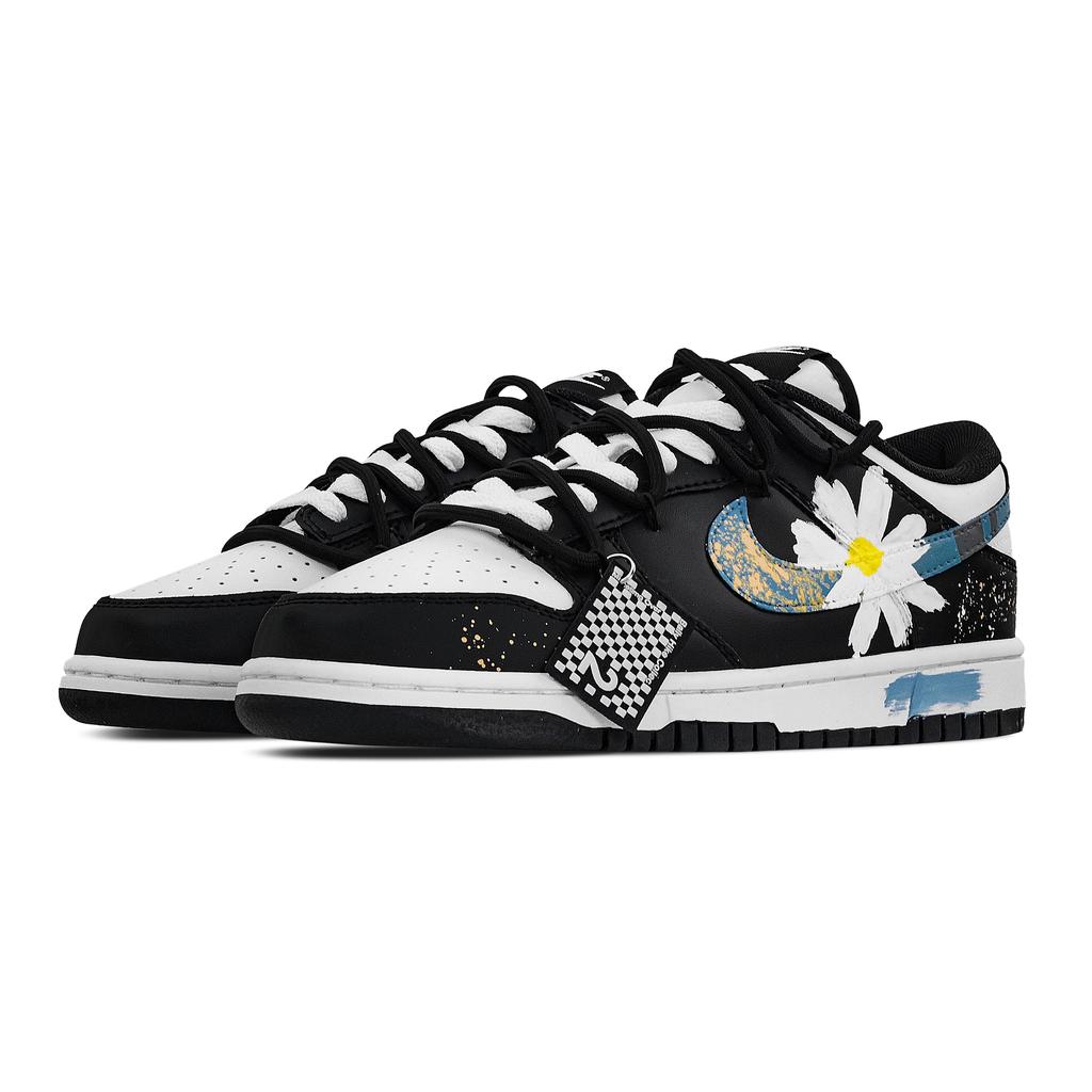 Nike Dunk Between The Blossoms, Heart Box Abrasion Resistant Low top Skateboard Shoes Unisex Blue White Black DD1391-100(Team773--)