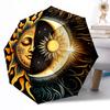 Astrological Horoscope Wheel Outdoor Automatic Umbrella Retractable Design with 8-Rib Durability Lightweight Perfect Gift for Friends Family