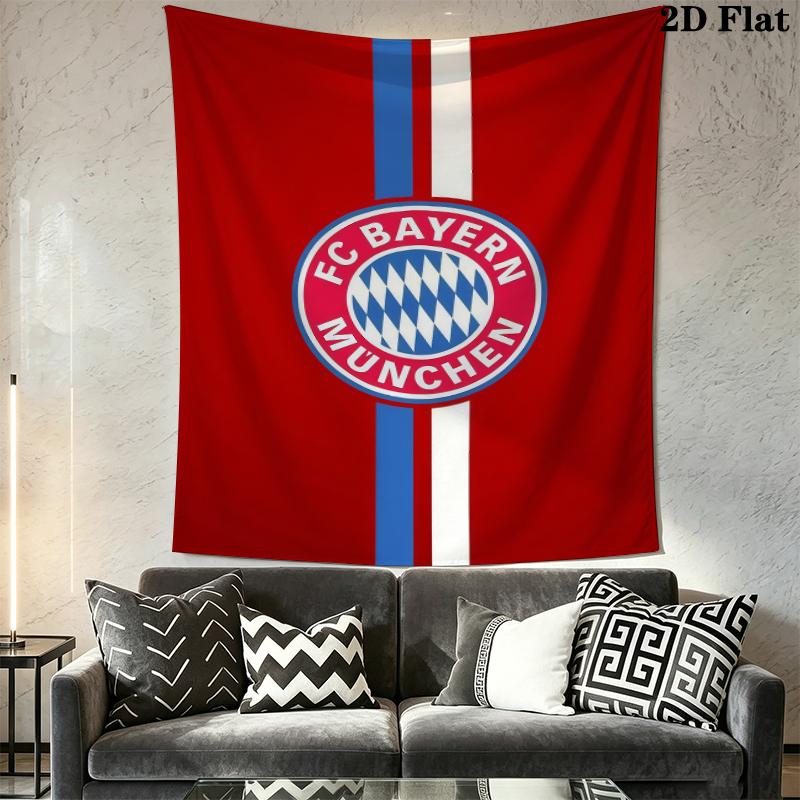 FC Bayern Munich Wall Tapestry Aesthetic Wall Hanging Printed Fabric Blanket Decorative Tapestries for Bedroom Living Room Home Decor