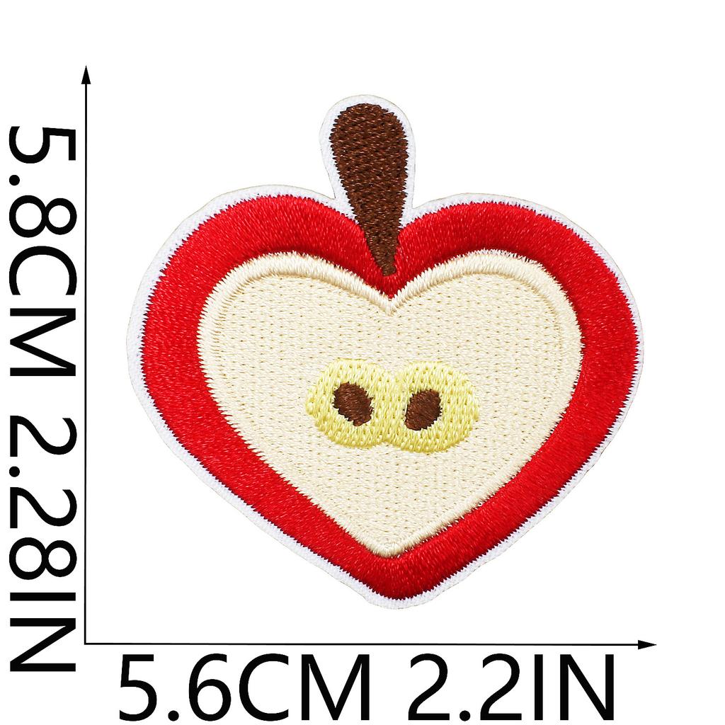Cartoon Apple Embroidery Cloth Sticker Apple Cake Patch Sticker Children'S Clothes Decoration Stars Apple Embroidery Stamp Boy