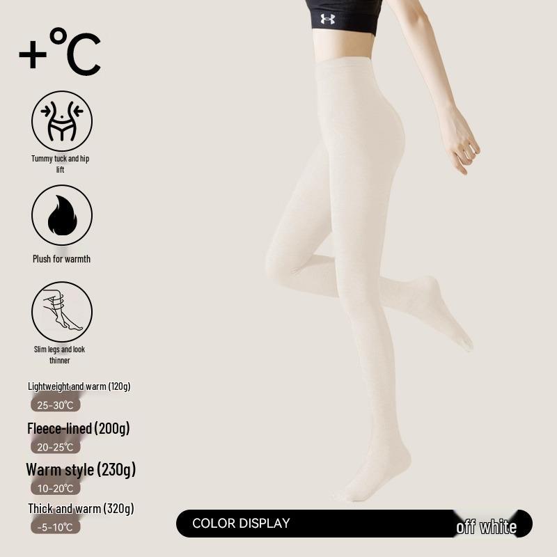 Damen Fleecegefütterte Bauchweg Leggings - Warme Verdickte Baumwoll Steg Strumpfhose für Winter & Herbst