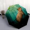 Capybara Themed Travel Umbrella 8 Ribs Automatic Opening and Closing,Portable Folding Design,Compact and Stylish Umbrella Suitable for Out