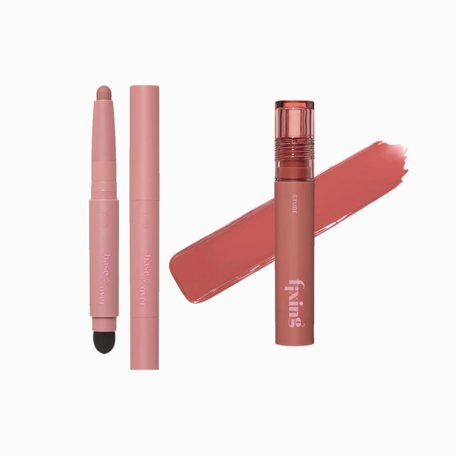 Etude Base & Over Lip Pencil #Pink Beige 1g + Fixing Tint 4g