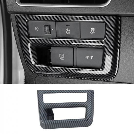 For Hyundai Sonata 2024 2025 Carbon Fiber Headlight Switch Frame Cover Trim