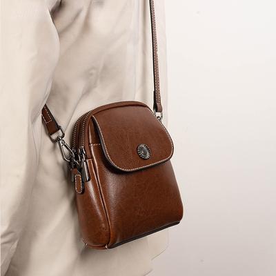 Women’s Genuine Leather Shoulder Bag Simple Small Square Soft Luxury Bags Vintage Fashion Ladies Handbag And Messenger Purse
