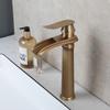 Antique Brass Bathroom Basin Sink Faucet Waterfall Hot Cold Mixer Tap Single Handle Basin Faucets Deck Mounted Tap