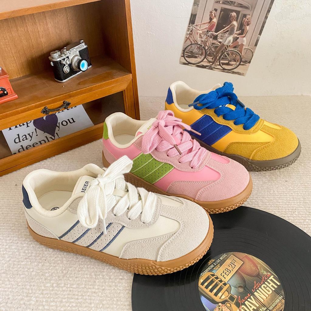 Height-increasing Platform German Training Shoes Women's 2025 New Spring and Autumn Breathable Versatile Sports Shoes Lightweight Casual Little