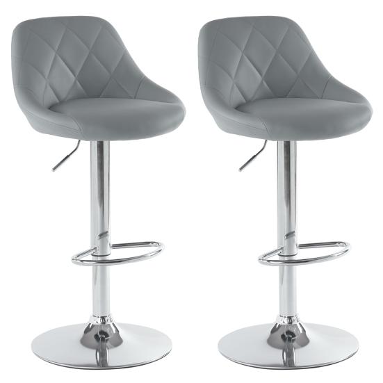 2 pièces réglables de Type haut avec disque sans accoudoir losange dossier Design tabourets de Bar gris