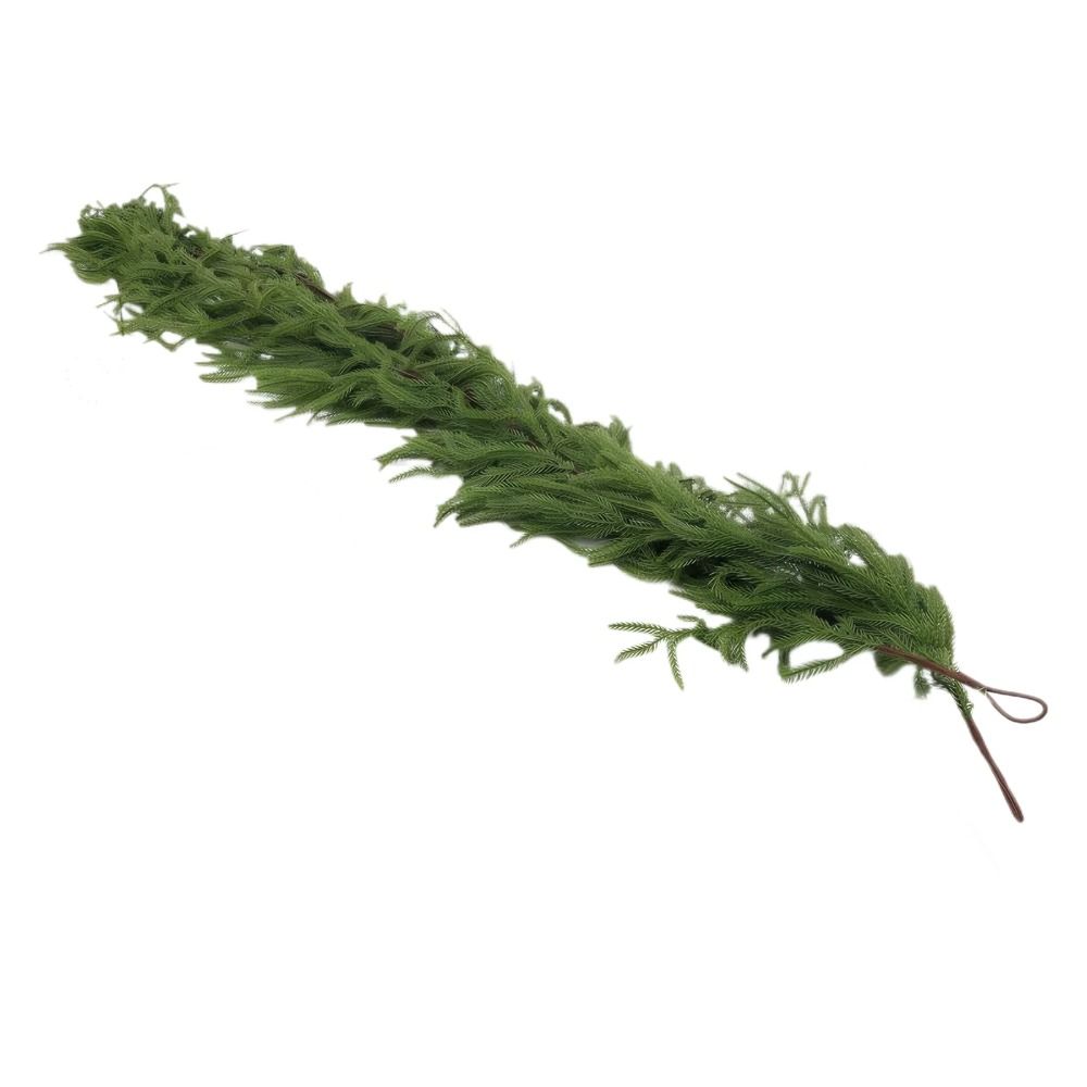 2M Artificial Pine Garland Home Deco Seasonal Faux Greenery Garland Real Touch Imitation Plant Winter Pine Garland Fireplaces