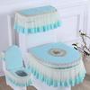 Toilets Cushion 3 Piece Set Lace Detachable Toilet Cover Cloth Dust Cover Toilets Seat Cushion Home Decoration Toilet Cover