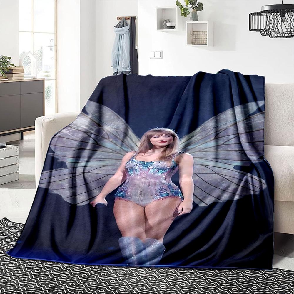 Fairy Wings Fashion Show Blanket Soft Throw Blanket For Home Bedroom Bed Sofa Travel Office Solid Christmas Blanket