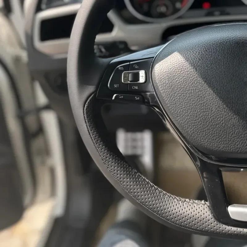 Auto Lenkradabdeckung Handgenäht Leder Für Volkswagen VW Golf 7 Mk7 Neuer Polo Jetta Passat B8 Tiguan Sharan