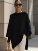 2026 Autumn/Winter Women's Solid Color Loose Knitwear: European & American Round Neck Pullover Sweater