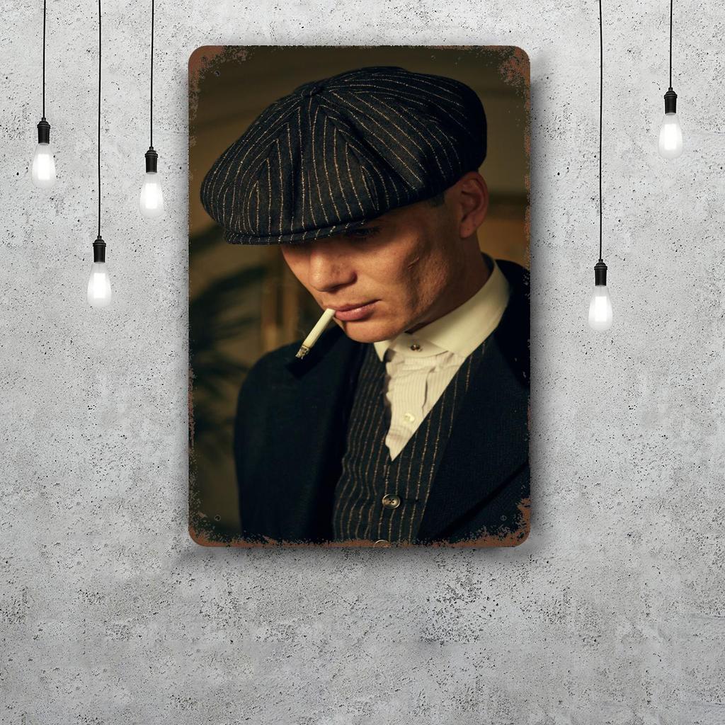 Thomas Shelby Decor Poster Vintage Tin Sign Metal Sign Decorative Plaque for Pub Bar Man Cave Club Wall Decoration