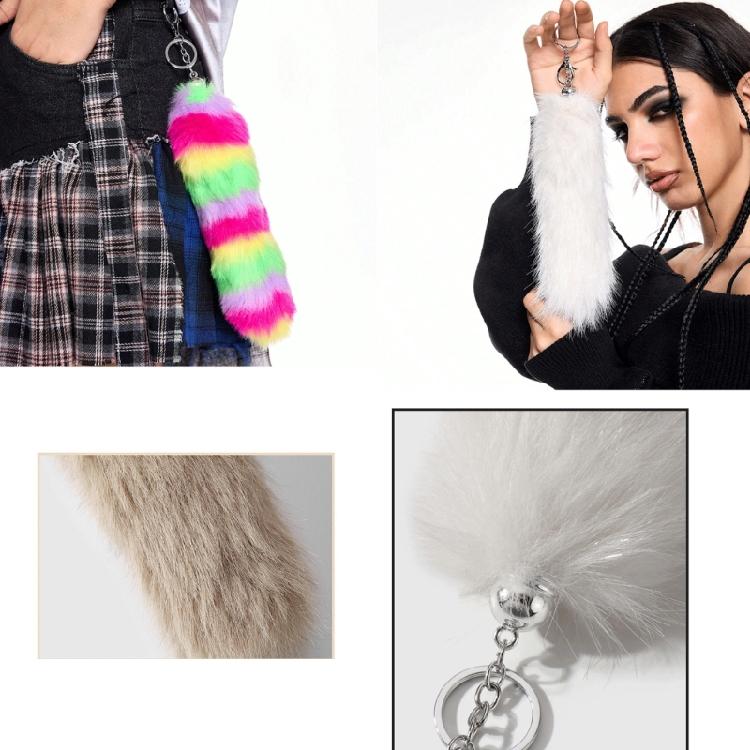 Lightweight Faux Hair Tail Keychain Trendy Y2K Style Tail Keychain Elegant Keyrings Charm For Personal Accessories