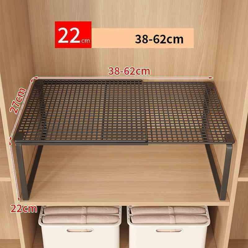 1pc Wardrobe Scalable Layered Partition Board Stackable Large-capacity Shelf Shoe Cabinet Sorting Board Wardrobe Organizer