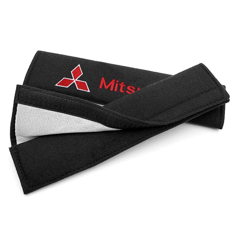 Car Seat Belt Cover Shoulder Protective Pads Cover For Mitsubishi Outlander Lancer 10 ASX RALLIART Eclipse L200 Car Accessories
