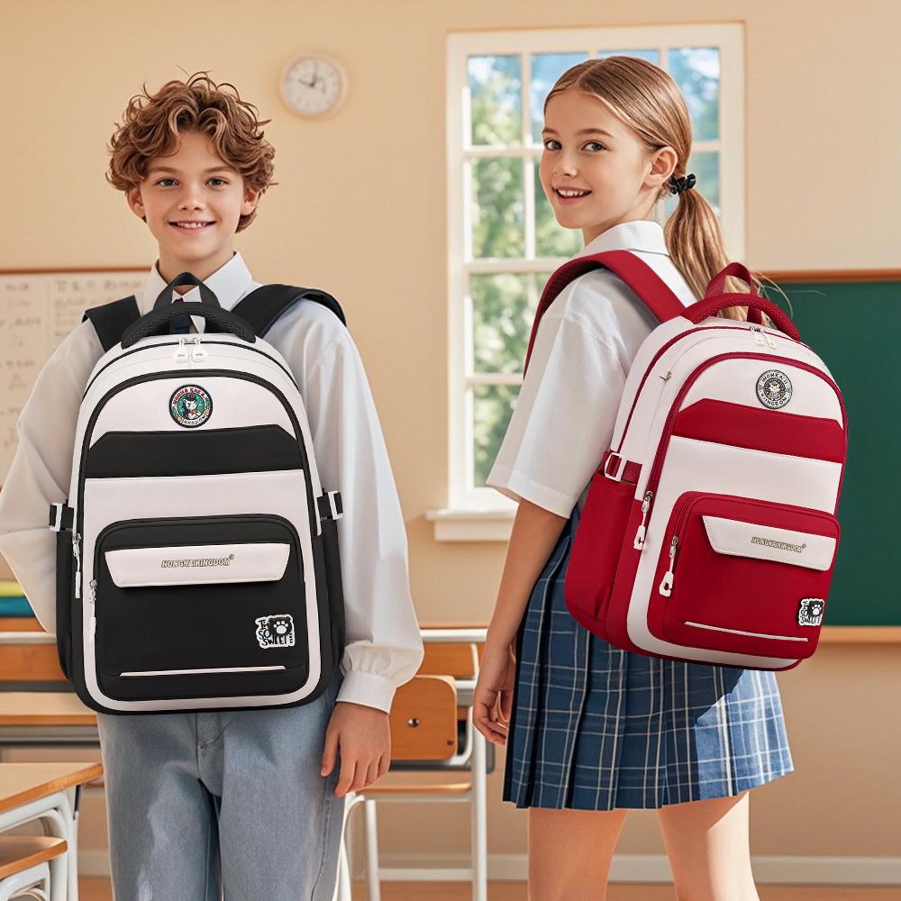 School bag, junior high school primary school students, children's large-capacity backpack, outdoor leisure travel bag, backpack, new model