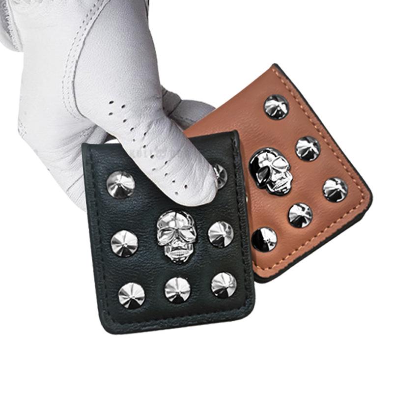 

Японский и корейский кошелек для гольфа из ПУ кожи с магнитной застежкой и кошелек для монет с черепом вино красного