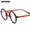 FONEX HEPIDEM Acetate Eyeglasses Frame Men New Round Brand Design Glasses Women Retro Vintage Eyewear Japanese Spectacles 9356