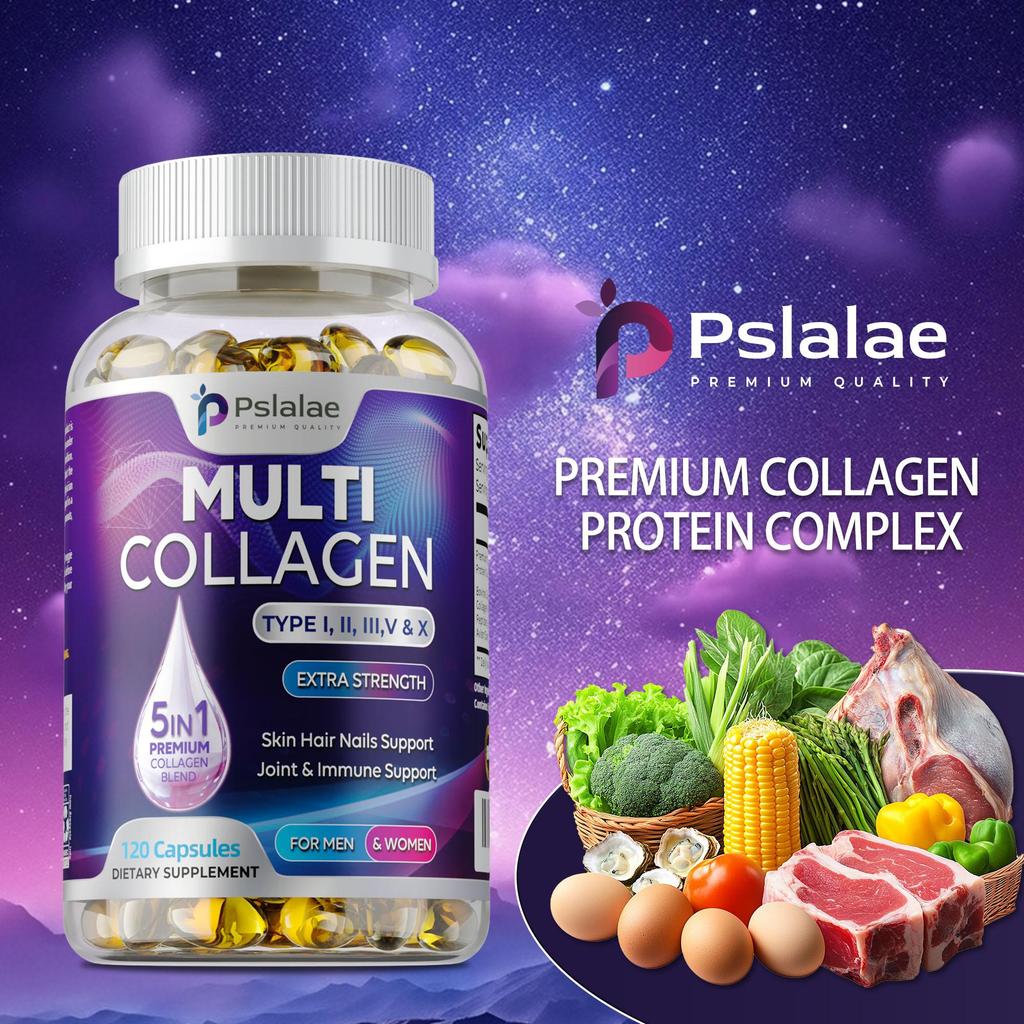 Multi Collagen Peptides 1800mg - Type I,II,III,V,X-Healthy Bones,Hair,Skin,Nails