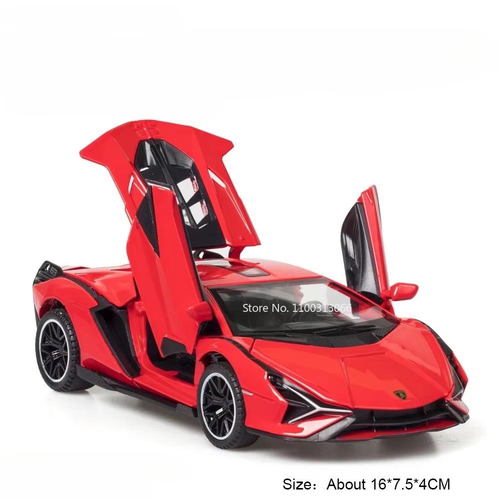 1:32 Scale Lambor URUS Sian Metal Model Car Diecast Toys Doors Opened Sports Car Music Light Vehicles Toy Boys Collectible Gifts