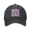 Protect The Dolls Unisex Baseball Caps  Distressed Denim Caps Hat Vintage Outdoor Running Golf Adjustable Fit Sun Cap