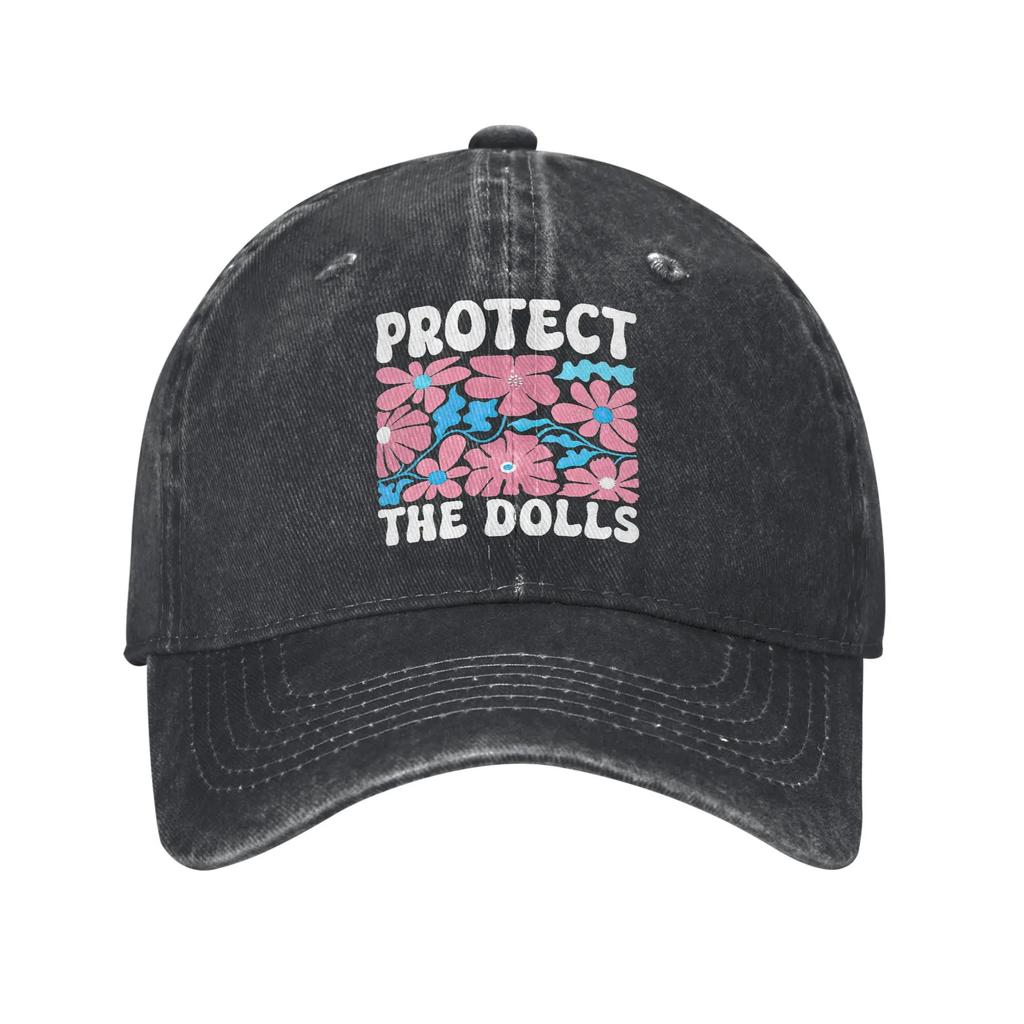 Protect The Dolls Unisex Baseball Caps  Distressed Denim Caps Hat Vintage Outdoor Running Golf Adjustable Fit Sun Cap
