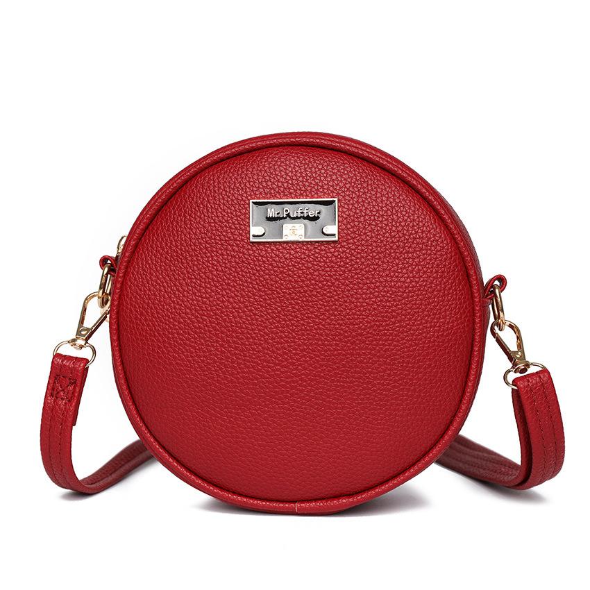 Módní a stylová malá kulatá taška pro dámské crossbody, malá kapsička na drobné