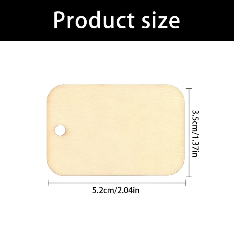 Pack Of 150 Wooden Labels With Rope For Crafting And Creative Painting For Home Decoration And Gift Labels