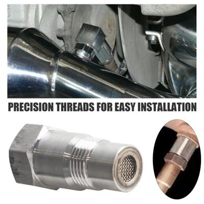Edelstahl Verlängerungsstück mit Filtersieb M18x1.5 Sauerstoffsensor Adapter 1.8 Zoll Gewindereduzierkupplungsadapter Verbinder