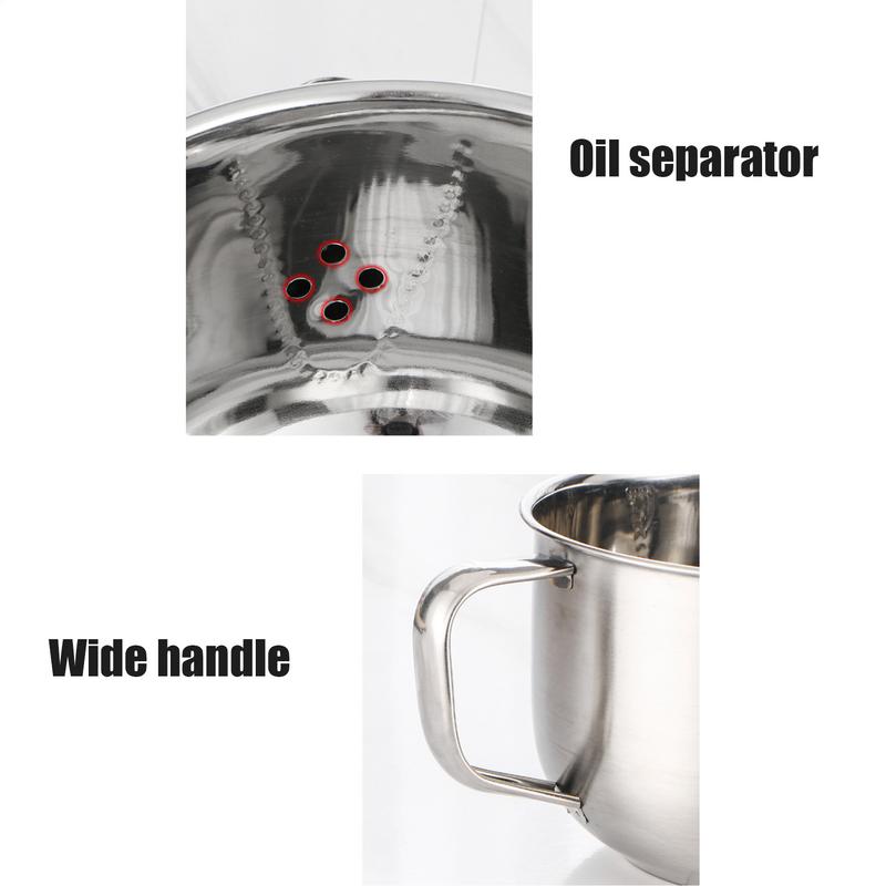 1200ML Stainless Steel Multifunction Kitchen Tools Gravy Oil Soup Fat Separator Grease Filter Strainer Pot Kitchen Cooking Tool