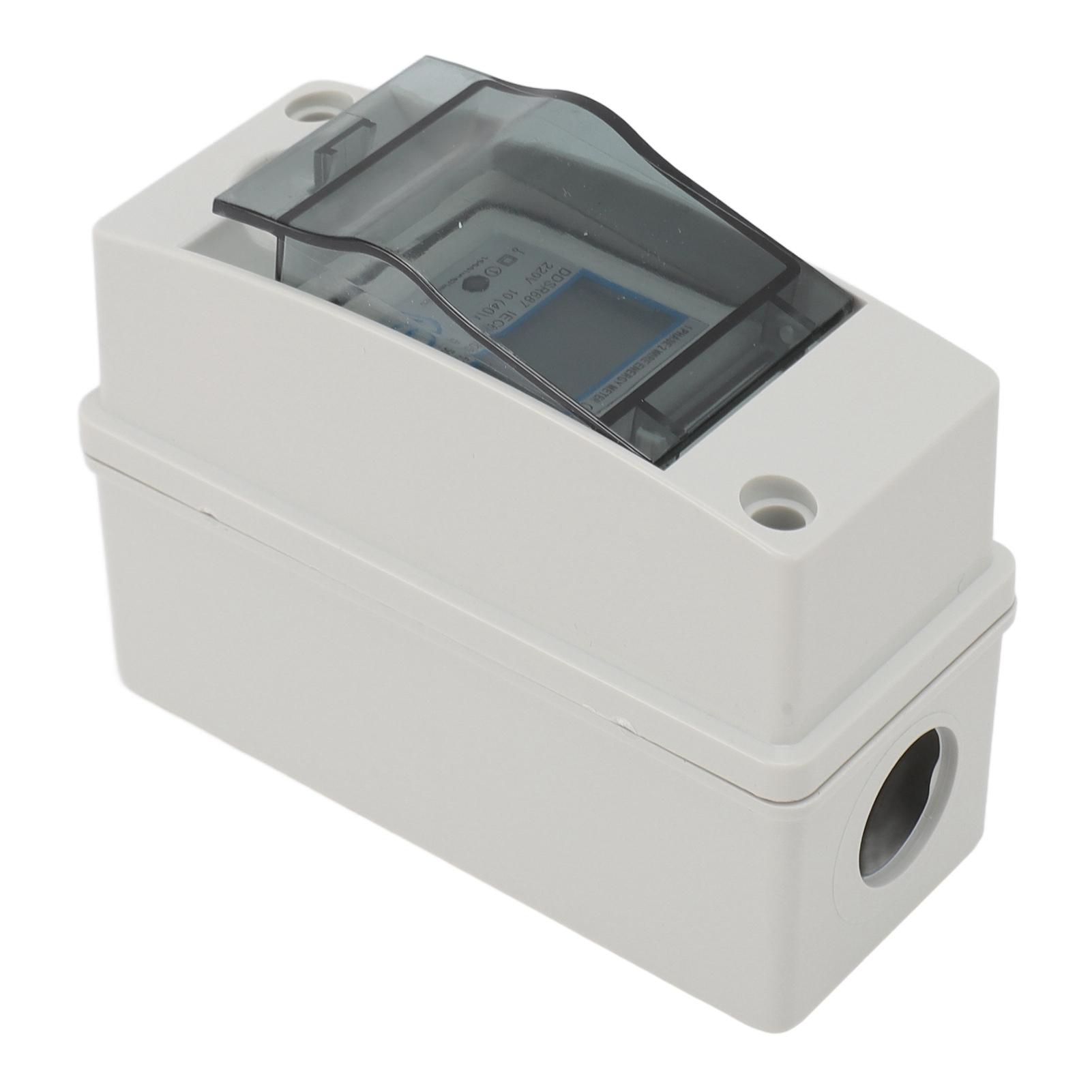 

Однофазный счетчик электроэнергии с ЖК-дисплеем с подсветкой, 35-миллиметровый счетчик мощности на DIN-рейку с водонепроницаемым корпусом, переменный ток 220 В