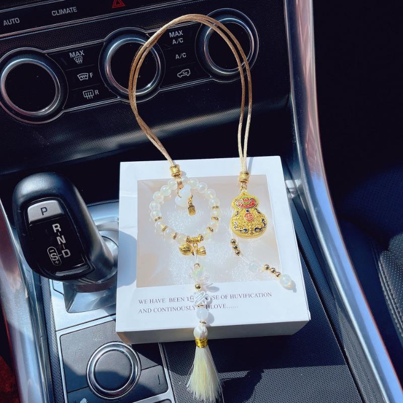 Chinese Style Gourd Tassel Car Rearview Mirror Hanging Pendant Decoration