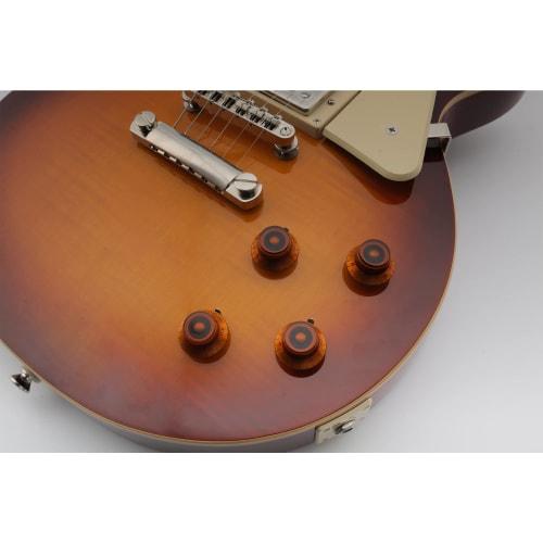 Musiclily Top Hat Knobs, Metric, for LP Les Paul Electric Guitars, Amber (Pack of 4)