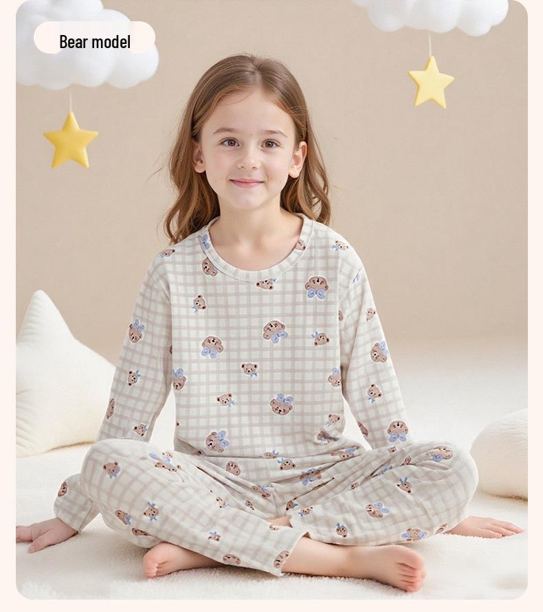 Varmt pyjamasset för barn - Pojkar & Flickor Byxor och Topp