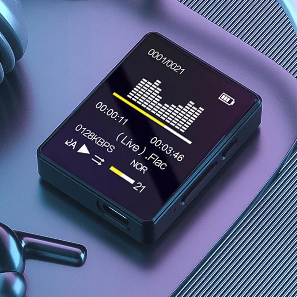 Portable MP3 Player Bluetooth 5.0 Music Stereo Speaker Mini MP4 Video Playback With LED Screen FM Radio Recording For Walkman
